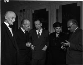 [Lippincott Publishing officials at the Hotel Algonquin.]