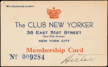 For Entrance to The Club New Yorker.