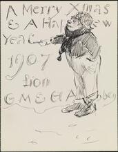 A Merry Xmas & A Happy Year 1907 from GM & E. A. Abbey.