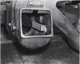 [Detail of a train wheel.]