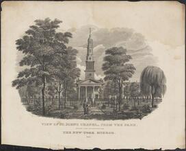 View of St. John's Chapel, from the Park.