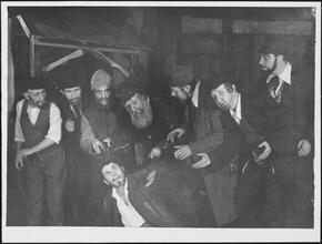 [Theater still of an unidentified production.]