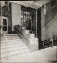 70 Pine Street. [60 Wall Street] Cities Service Building. Interior, entrance vestibule staircases