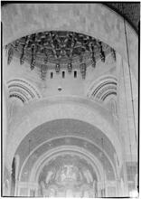 St. Bartholomew's Church. Oblique picture of dome ceiling and apse 1.