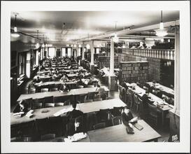 Washington Square. New York University. Interior, library