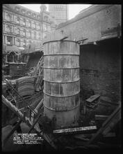 Woolworth Building, From Center Platform Looking S. E. [Construction zone.]