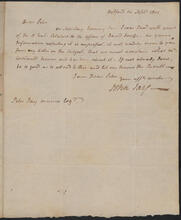 Letter from John Jay to Peter Jay Munro, September 14, 1801