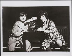 [Mary McCarty as Matron and Chita Rivera as Velma Kelly in "Chicago".]