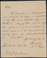Letter from Oliver De Lancey to his father, Oliver De Lancey, July 21, 1780