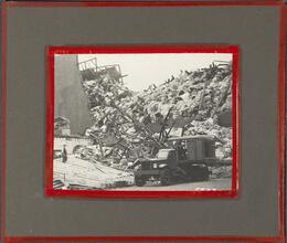 [Collapsed building.]