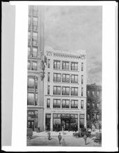 120-122 West 41st Street. Wurlitzer Annex, watercolor rendering by Hughson Hawley, 1915.