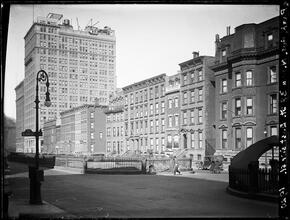 Broadway Series. Looking north from 38th Street showing east side of Park Ave. No. 67 on corner at right.