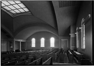 Thrid Church of Christ, Scientist. View toward side windows.