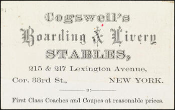 Cogswell's Boarding & Livery Stables
