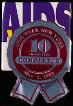 AIDS Walk New York - 10 Kilometers Completed - May 2nd, 1993