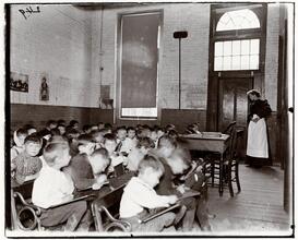 East Side Public Schools 6. Class in the Essex Market School.
