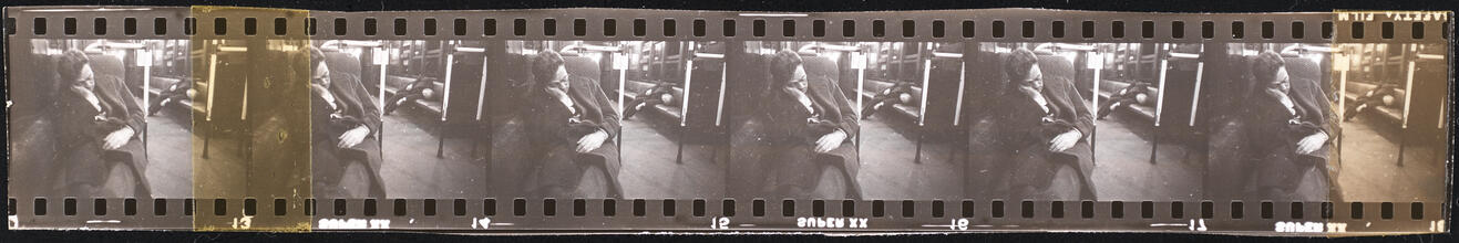 Life and Love on the New York City Subway [Man sleeping in a subway car.]