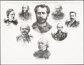 [Men connected with the Statue of Liberty.]
