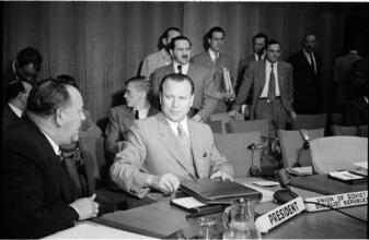 United Nations [Nasrollah Entezam at the General Assembly of the United Nations.]
