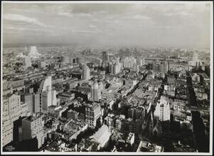 City view from East 55th Street and Madison Avenue looking northeast toward Queensboro Bridge
