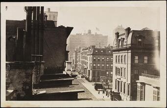 [Aerial view of 38th Street looking northwest toward Park Avenue.]