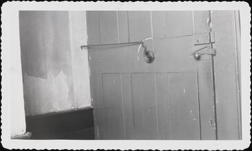 [Presbyterian Church of the Sea and Land, hand made spring on door.]
