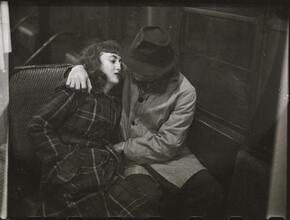 Life and Love on the New York City Subway [Couple on a subway.]