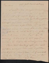 Letter from John Peter De Lancey to Thomas Jones, March 29, 1792