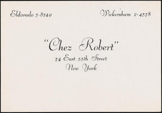 "Chez Robert"