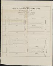 Map of About 200 Desirable Building Lots with Valuable Water Fronts on the East River