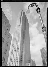 Rockefeller Center. RCA Building, oblique view from 50th Street.