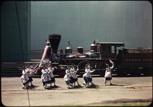 [Scene in the Parade of Railroads show.]