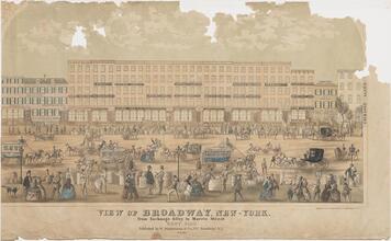 View of Broadway, New-York from Exchange Alley to Morris Street, West Side