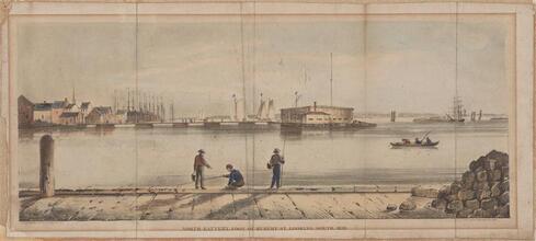 North Battery. Foot of Hubert St. Looking South, 1820.
