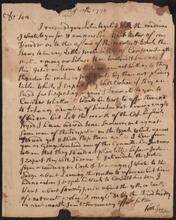 Letter from William Jones to Samuel Jones, April 19, 1770