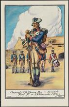 Corporal - 6th Penna. Bn - Irvine's Fort Ti - 29 November 1776.