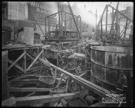 Woolworth Building, Looking S. W. From Broadway [Construction zone.]