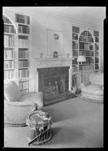 Carroll Carstairs [residence]. Library fireplace.