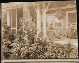 [Unidentified Man on Porch.]