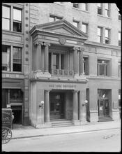 32 Waverly Place. New York University, entrance to building at Washington Square.