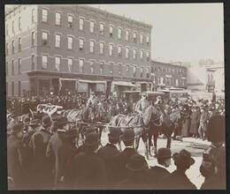 [Funeral of Isaac E. Hoagland Turning into 48th St., N.Y.]