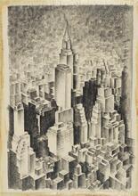 [New York Cityscape Showing Chrysler and Chanin Buildings]