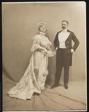 Portrait, Mrs. John Alexandre and Mr.[?] at Hyde Ball.