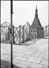 [Observation deck of 60 Wall Street, looking at 40 Wall Street.]