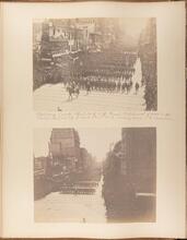 Military Parade, April 30th, 1889. Naval Detachement of 1000 boys. Photograph from top of 23rd Street Arch, looking down 5th Avenue [Washington's Centennial Parades.]