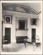 [Interior, reception room.]