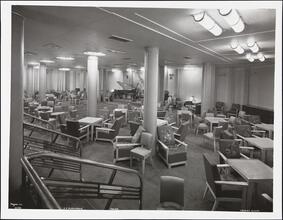 [S.S. "Normandie", Salon, Tourist Class.]