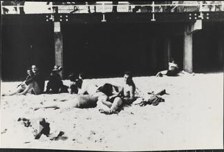 [Sunbathers at Coney Island beach.]