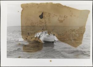 [Cruising boat at sea.]