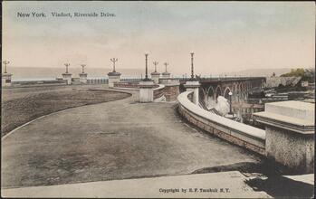 New York. Viaduct, Riverside Drive.